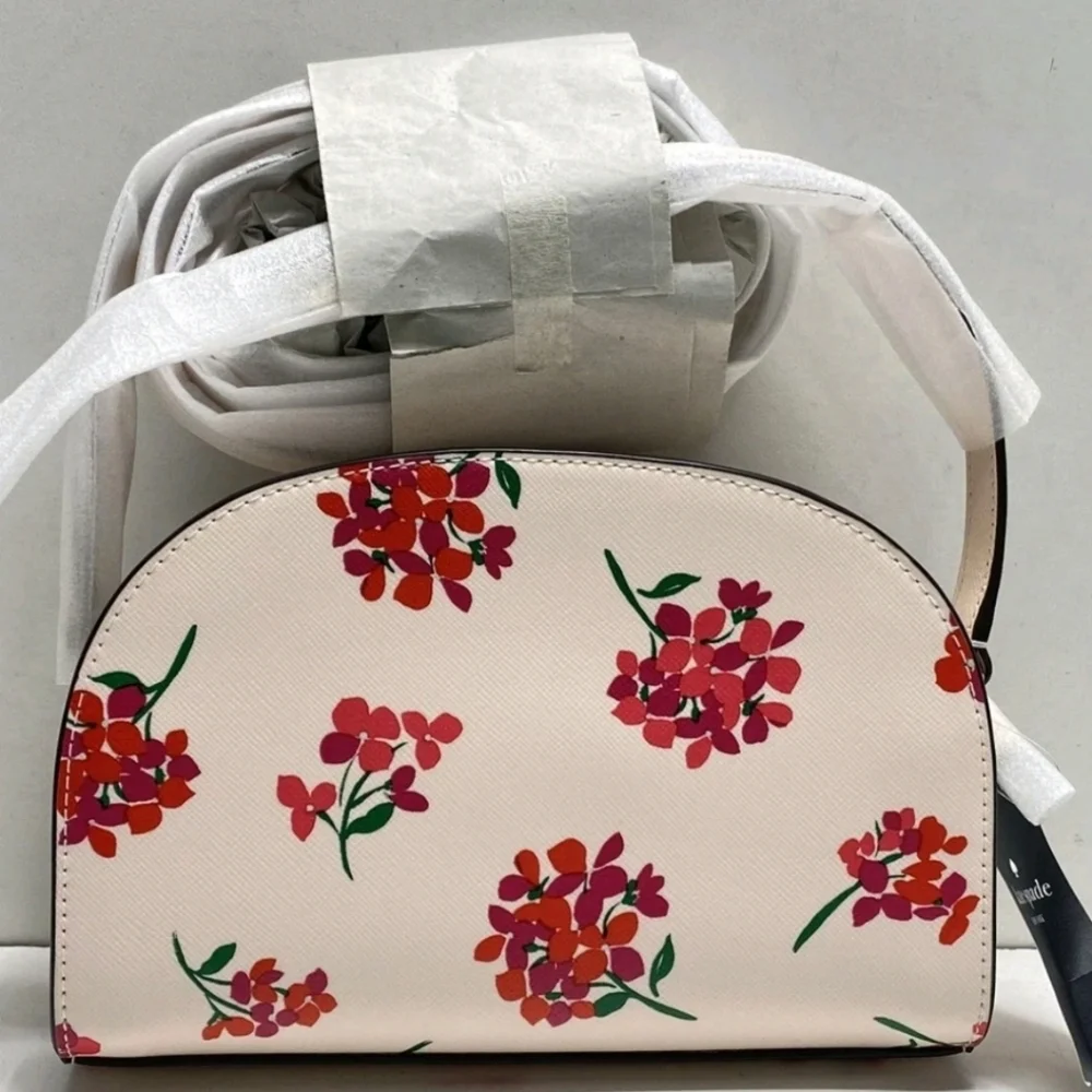 Bnwt Kate Spade Perry Floral Leather Dome Crossbody bag